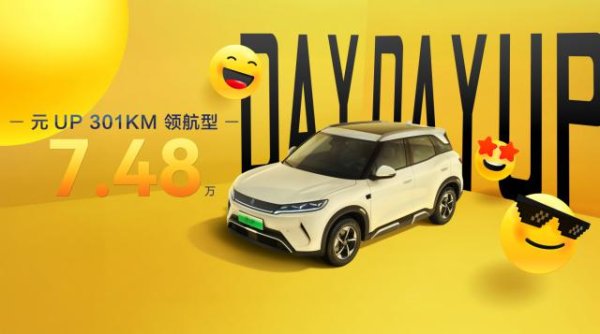 配资实盘网 7.48万元！比亚迪元UP加推新版：续航301km，便宜够用